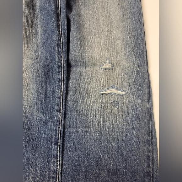 PISTOLA High Rise 27-in light knee distressing, vintage fading slim straight cut - Picture 9 of 11